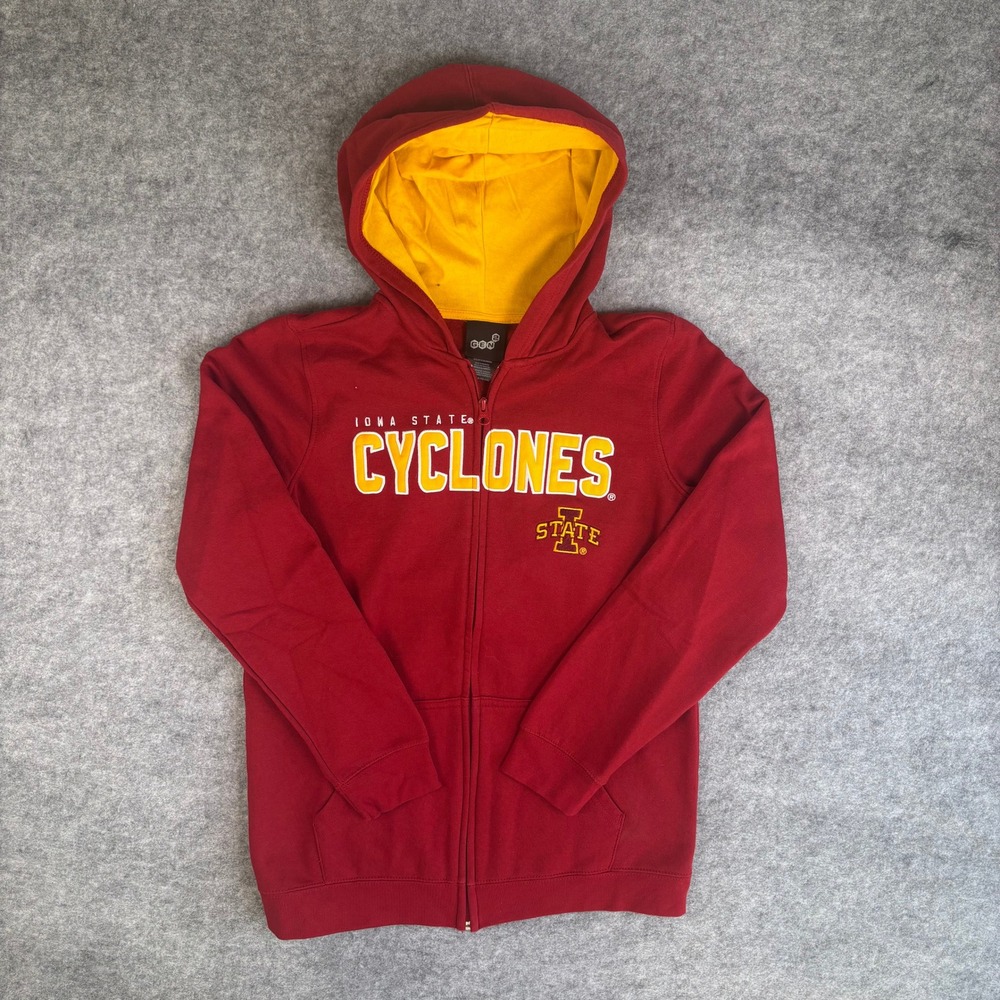 Gen2 Iowa State Cyclones Full Zip Hoodie Red Gold Youth XL 18 NCAA Sweatshirt